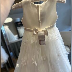 Joan Calabrese Ivory Floral Kids Dress